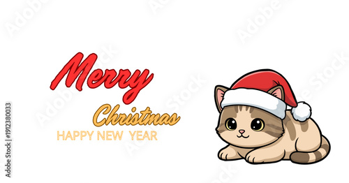 Red background and merry Christmas