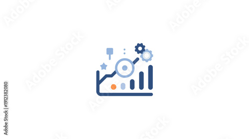 Business Analytics AI Icon, Technology Growth, Graphic Design, Digital Environment, Professional Viewpoint, Data Insights