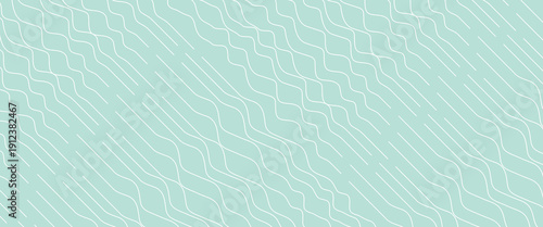 Pastel wavy lines. hand drawn water sea vector background. wavy stripes on green background. waves vector pattern. fluid shapes