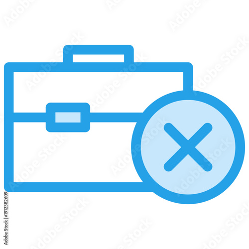 Unemployment Outline Blue Color Icon