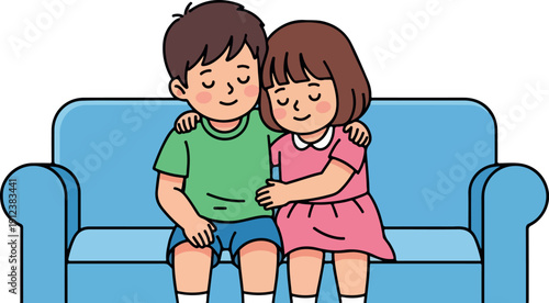 Father and Son Playing Chess Isolated Transparent Background Flat 2D Vector Illustration