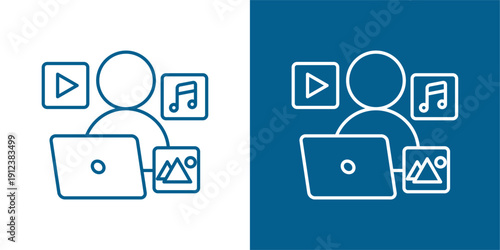 Creator Green And White Icon Style Collection