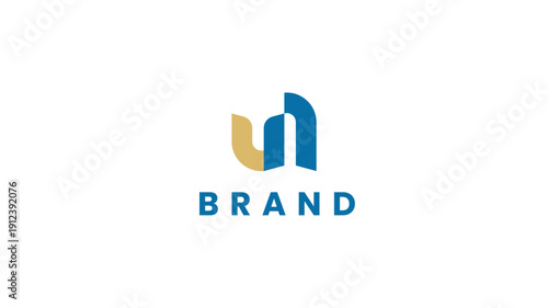 Foto Modern UN Monogram Logo Template, Abstract Letter U and N Corporate Vector Brand