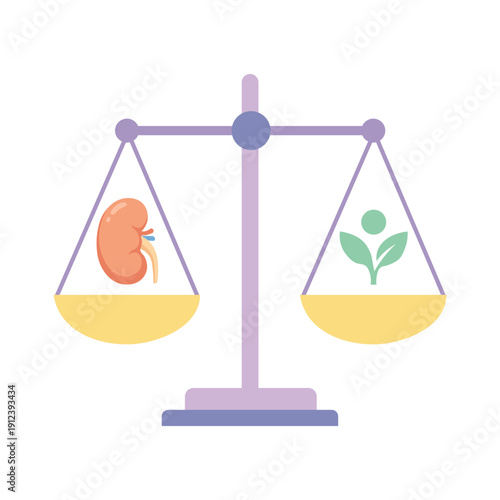 Kidney Health Balance Scale Concept