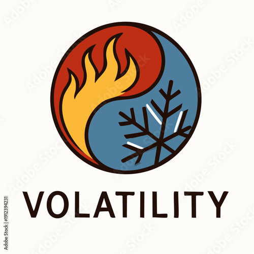 market‑energy metaphor split into fire and ice, heat and cold, intensity and stillness. It’s graphic, high‑contrast, and sits in a completely different lane from your caregiving, communication