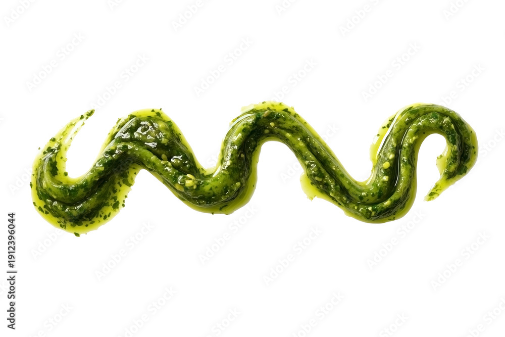 Naklejka premium pesto squiggle isolated on transparent background - design element cut-out object