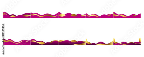 Modern Luxury Golden Wavy Border Decoration Set