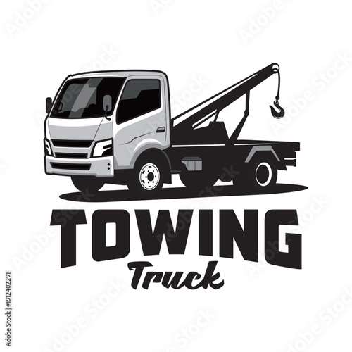 truck icon vector illustration towing truck vector logo towing truck logo design illustration of a towing truck