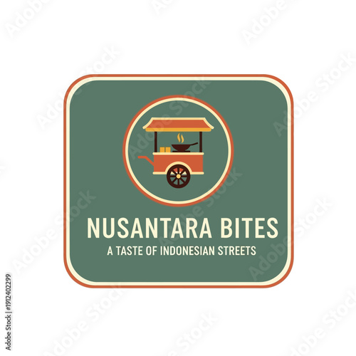 Nusantara Bites Indonesian Street Food Logo.