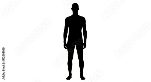 Silhouette of a Man Standing Still