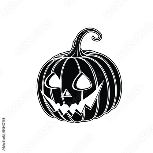 Jack O’Lantern Silhouette Icon.