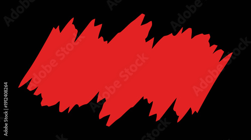 Abstract red brushstroke pattern on black background, a bold minimalist artwork for modern decor.