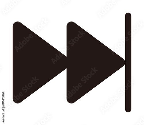 最後まで早送りする黒アイコン