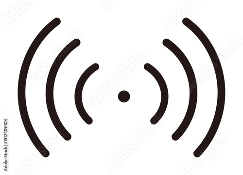 電波を発信するラジオのアイコン