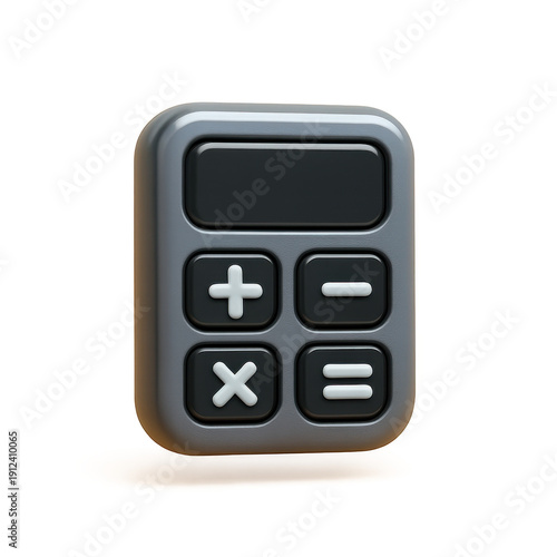 Wallpaper Mural Gray Calculator with Black Buttons and Display Featuring Plus Minus Multiply and Equals Symbols. Torontodigital.ca