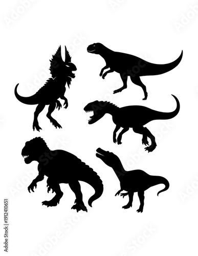 Dinosaur wild reptile monster silhouette
