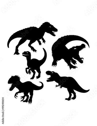 Dinosaur wild reptile monster silhouette