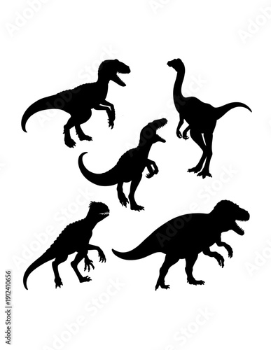Dinosaur wild reptile monster silhouette