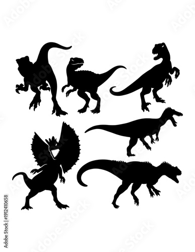 Dinosaur wild reptile monster silhouette