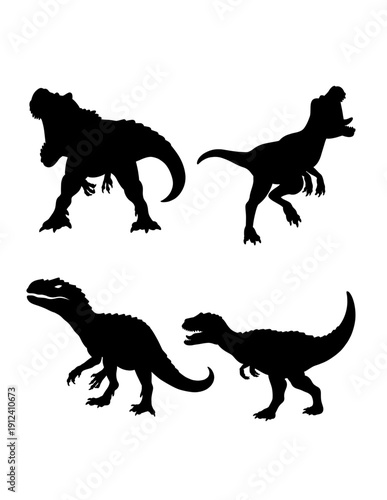 Dinosaur wild reptile monster silhouette