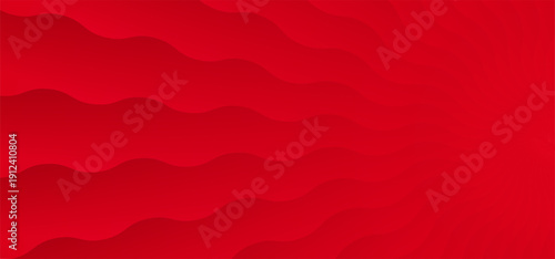 Abstract Fun Summer Sun Background. Vector Wave Bright Sun Rays with Gradient. Red Funky Sunburst Summer Pattern.