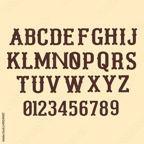 Western Cowboy is a bold, rugged display font inspired by classic Wild West posters, vintage saloon signage, and old ranch branding. The strong slab-style letterforms, sharp edges, and confident struc