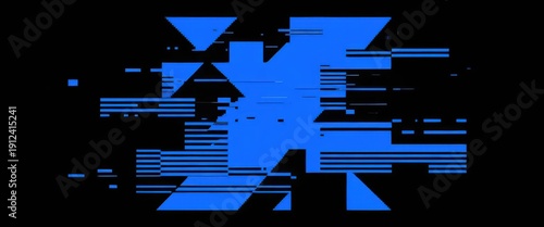 Fragmented Blue Glitch X