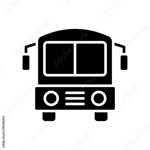 School Bus glyph icon