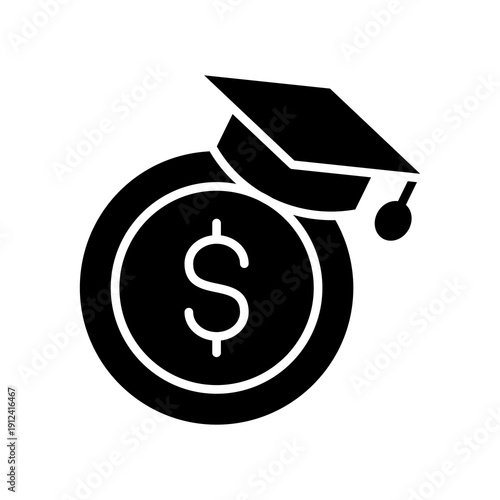 Educational Cost glyph icon