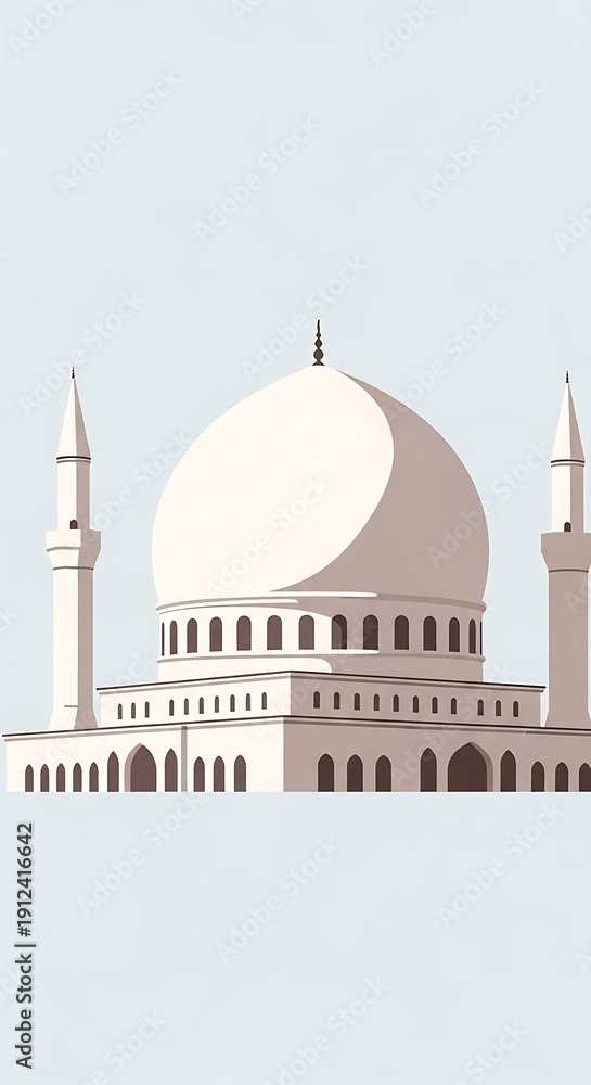 Fototapeta premium Islamic Mosque Architecture Design Architecture.