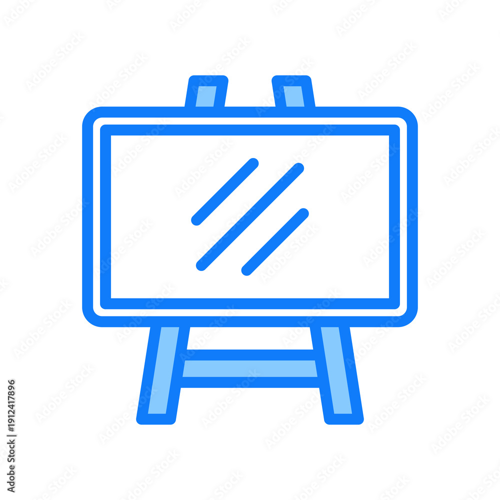 Fototapeta premium Whiteboard blue icon 
