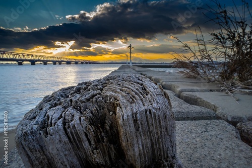 海岸の夕焼け風景