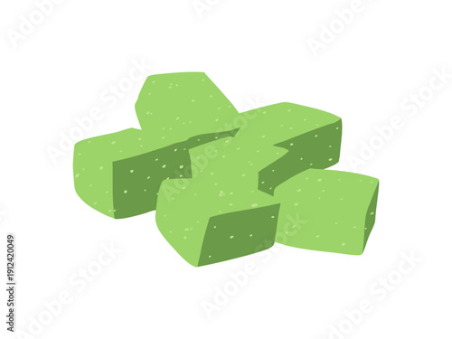 わらびもち 抹茶 主線なし