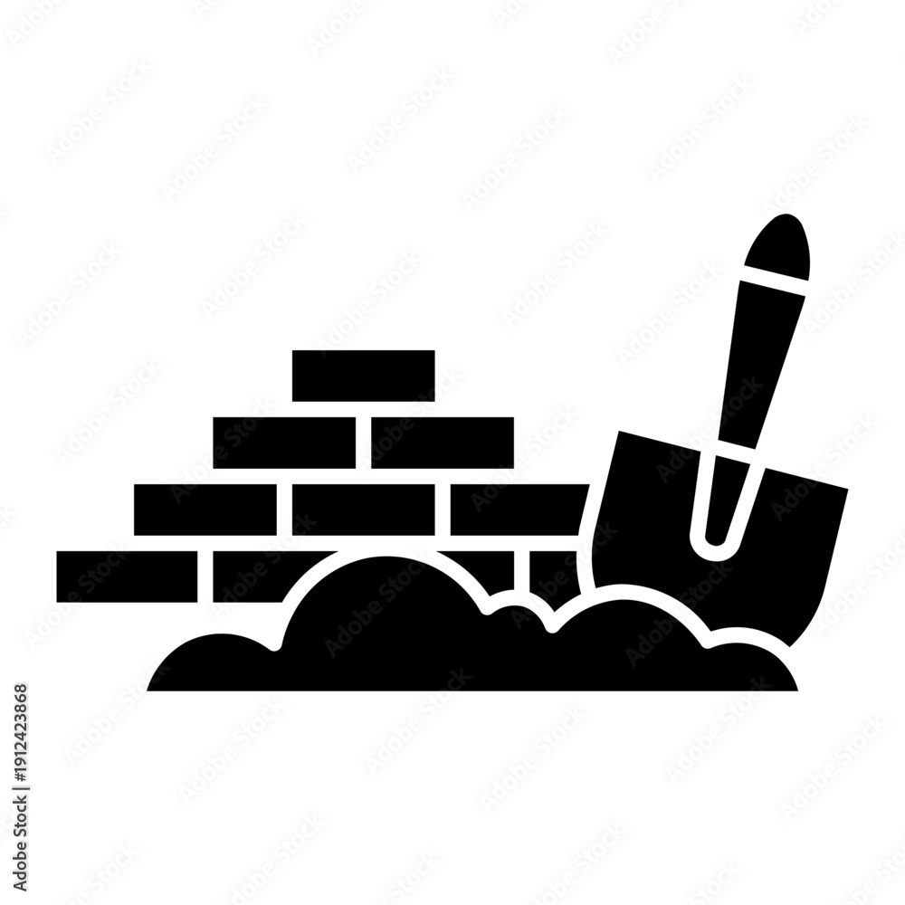 Obraz premium building materials Solid icon