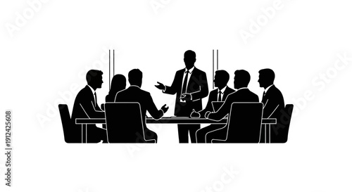 Business Professionals in Meeting Room Discussion.