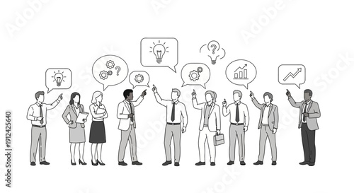 Business Professionals Discussing Ideas and Concepts.