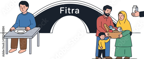 Family Celebration of Fitra: A Visual Representation of Generosity and Togetherness