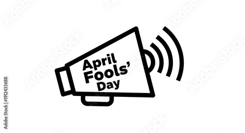 April Fools Day Megaphone Announcement Icon