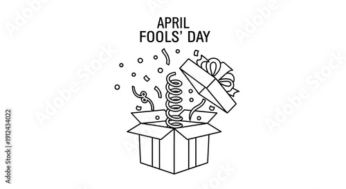 April Fools' Day Surprise Box with Confetti and Spring