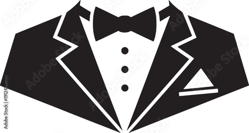 Black and white sketched of a cat wearing a tuxedo with lightning bolts sketched cat bow tie