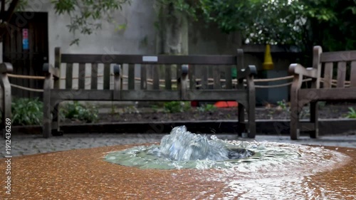 Wallpaper Mural A peaceful water fountain feature situated within the gothic stone ruins and lush climbing ivy of the St Dunstan in the East church garden in the City of London Torontodigital.ca