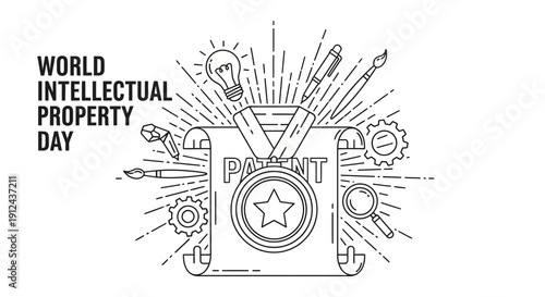 World Intellectual Property Day Celebration - Innovation and Creativity Icons