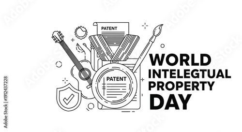 World Intellectual Property Day Celebration with Creative Icons