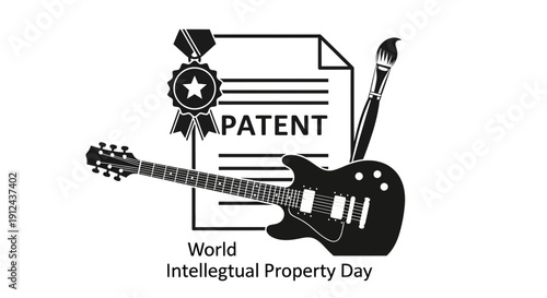 World Intellectual Property Day: Patent, Guitar, Art Brush, Award