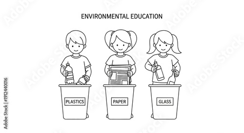 Children Recycling: Plastic, Paper, Glass - Environmental Education