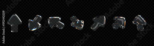 3D set glass click cursor