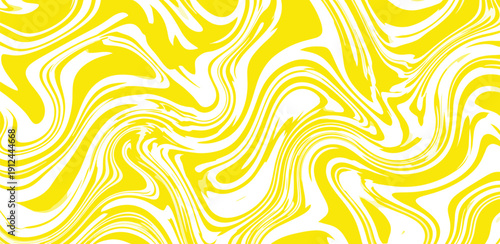Vibrant yellow swirling patterns creating a mesmerizing abstract design with dynamic shapes and fluid lines from a close-up viewpoint