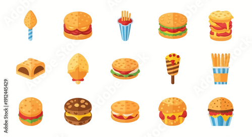 Assorted Fast Food Items and Snacks.