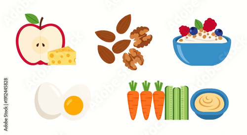 Assorted Healthy Food Items for Nutrition.