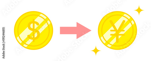 ドルから円を購入 両替 イメージ